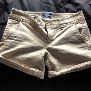 Women’s khaki midi shorts